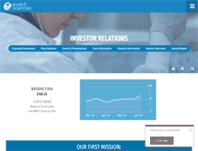 Tablet Screenshot of investor.exactsciences.com
